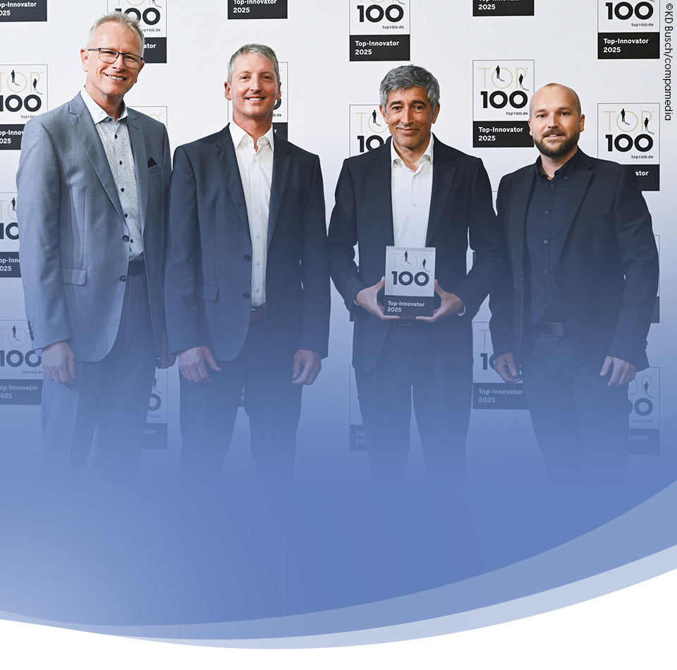 Albrecht Bosler, Thomas Kern, Ranga Yogeshwar et Michael Binder lors de la remise du prix TOP 100 à Mayence le 27 juin 2025.